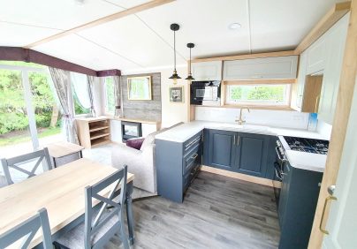 interior caravan holiday home Skelwith