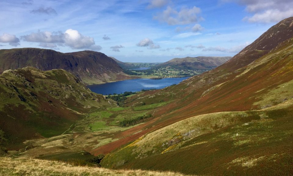 scenic views of lake district mountains