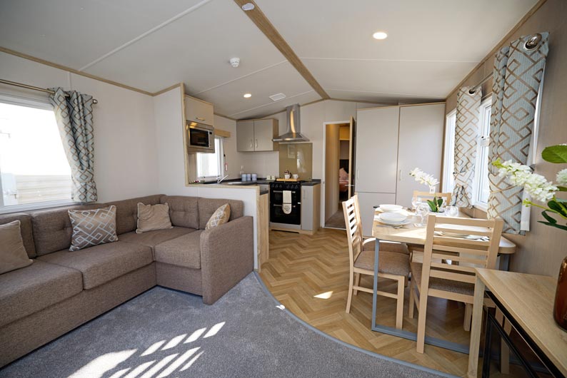 carnaby bayview living area and kitchen