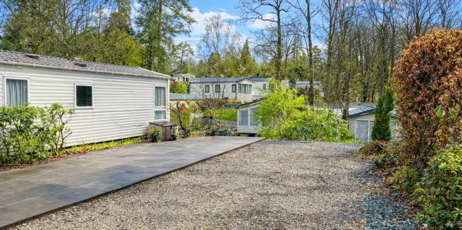 holiday home pitch 230 at skelwith caravan park in the lake district woodland setting