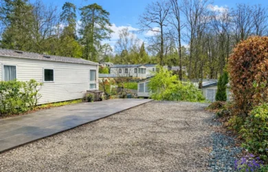 holiday home pitch 230 at skelwith caravan park in the lake district woodland setting