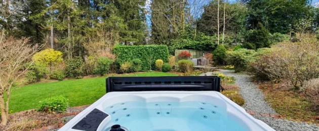 cottage number one in the lake district's private hot tub
