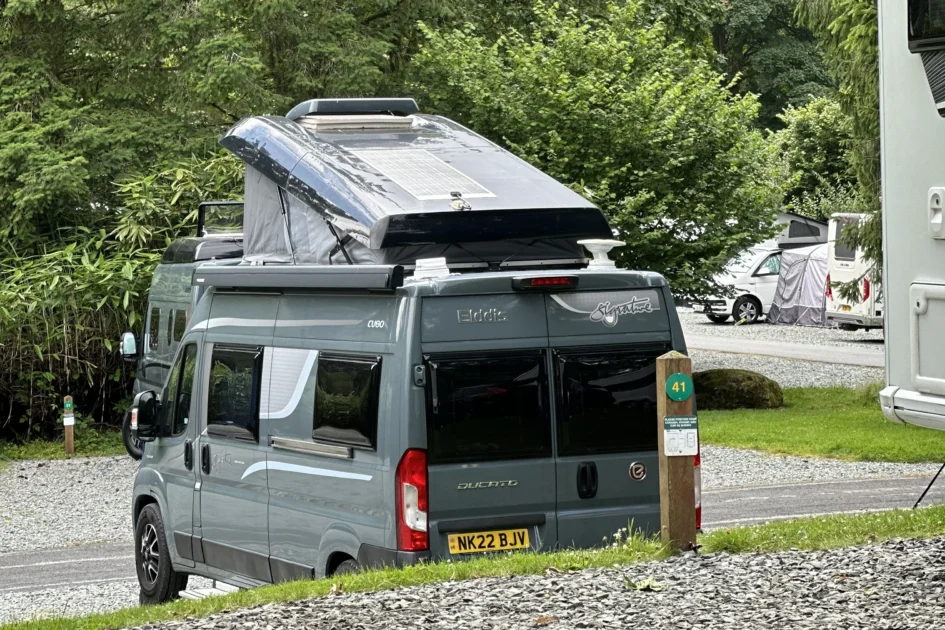campervan with pop up roof skelwith